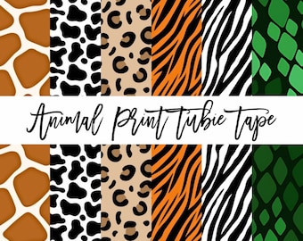 Cinta Tubie - Estampados de animales / Sonda de alimentación / Línea central / Oxígeno / Hypafix