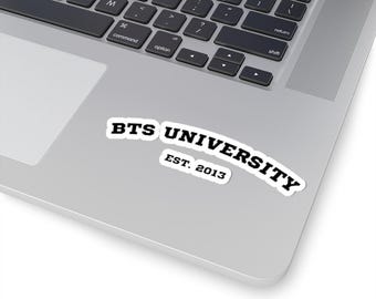 BTS University Sticker | Bangtan Laptop Decal, BTS Fan Sticker, ARMY Gift, K-Pop Fan Sticker, K-Pop Vinyl Decal