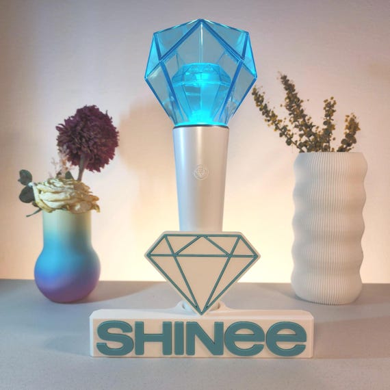 SHINee 手 オブジェ Shinee Lightstick Holder – 3D Printed Display Stand With Aqua