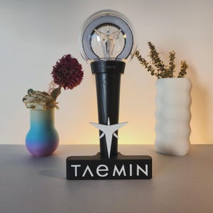 TAEMIN Leuchtstab-Halter | Kundenspezifischer 3D gedruckter Ausstellungsstand | K-Pop Fan Geschenk