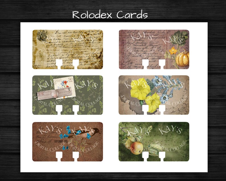 GRUNGE AUTUMN: Journal Pages, Journal Covers, Rolodex Cards Ephemera, Scrapbooking and Paper Crafts image 9