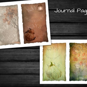 GRUNGE AUTUMN: Journal Pages, Journal Covers, Rolodex Cards Ephemera, Scrapbooking and Paper Crafts image 4