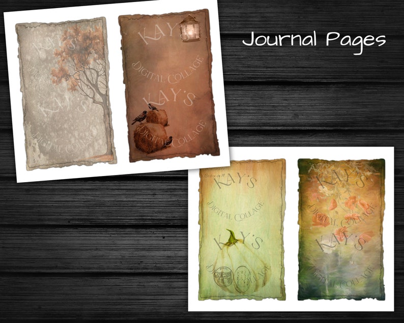 GRUNGE AUTUMN: Journal Pages, Journal Covers, Rolodex Cards Ephemera, Scrapbooking and Paper Crafts image 4