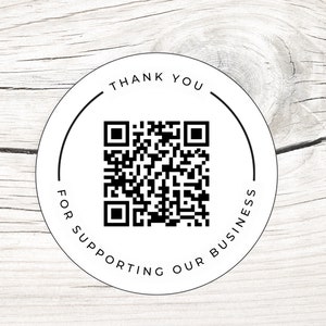 Etiqueta adhesiva con nombre de marca en paquete de código QR editable, etiquetas adhesivas de texto personalizadas, etiquetas adhesivas con logotipo para empresas, etiquetas adhesivas con código QR para empresas, etiquetas adhesivas con código QR personalizadas