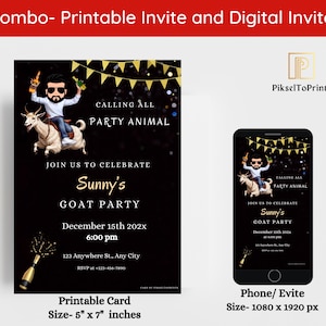 Faire-part de fête Bakra, faire-part de téléphone fête de chèvre, faire-part de fête Jersey, faire-part de mariage sikh, faire-part de mariage pendjabi, fête de chèvre Evite