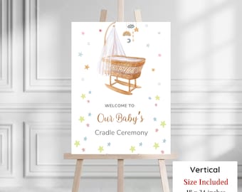 Cradle Ceremony Welcome Sign: Editable Indian Baby Naming Poster  (Digital Download)