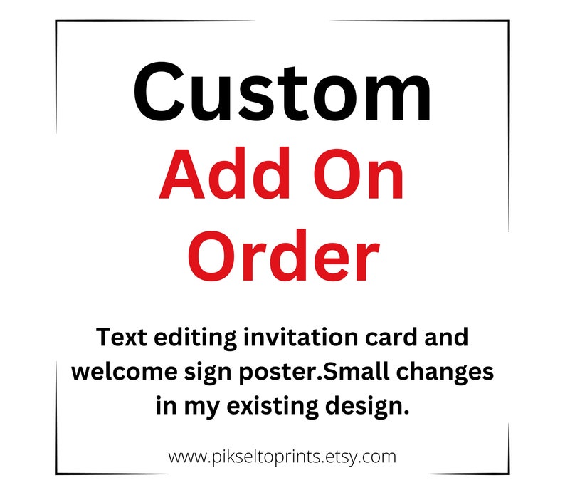 Custom Add On text editing or changes in design. image 1