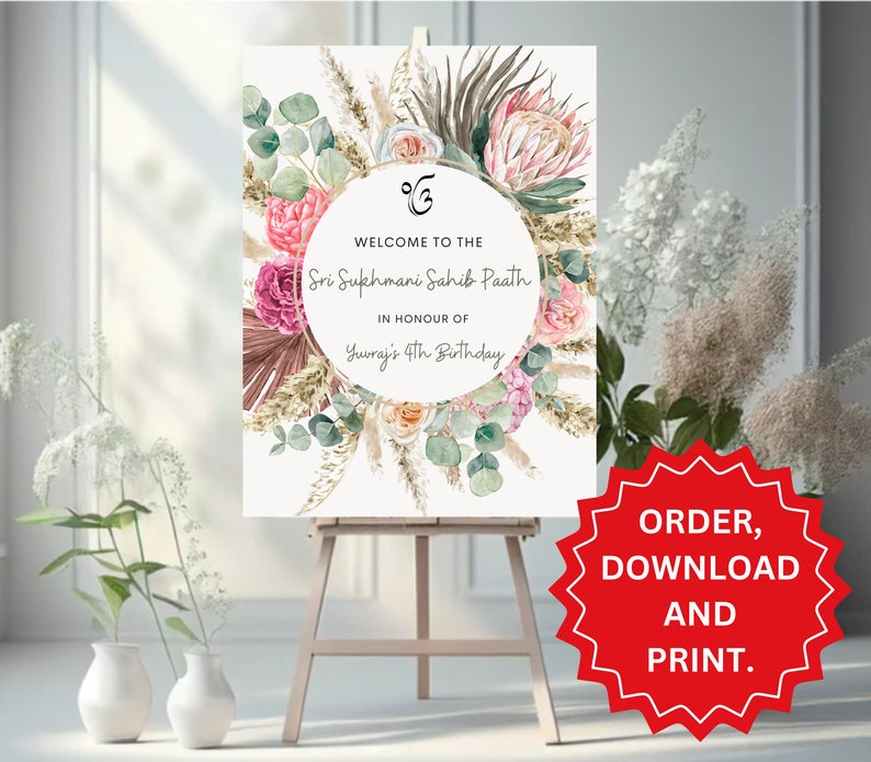 Sukhmani Sahib Path Welcome Sign, Akhand Path Welcome Sign, Sukhmani ...