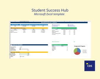 College Student Planner Excel | GPA Tracker, Class Schedule, Semester Organizer