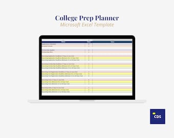 Schoolvoorbereidingsplanner | Application & Scholarship Tracker voor Microsoft Excel | Organisator toelatingsexamens: