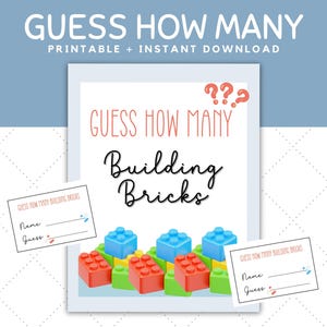 Guess How Many, How Many Building Bricks, Building Blocks Birthday ...