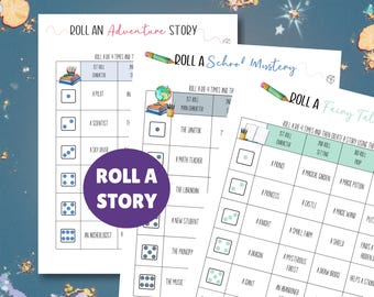 Rollen Sie eine Geschichte für Kinder, kreatives Schreiben fordert Spiel auf, Klassenzimmer-Würfelspiel, Boredom Buster