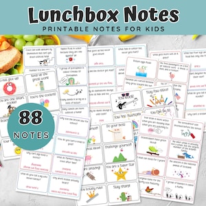 Lunchbox Notes For Kids, Printable Lunch Notes Kid, Lunchbox Notes Printables, Lunchbox Notes Elementary, Encouragement Notes For Kids