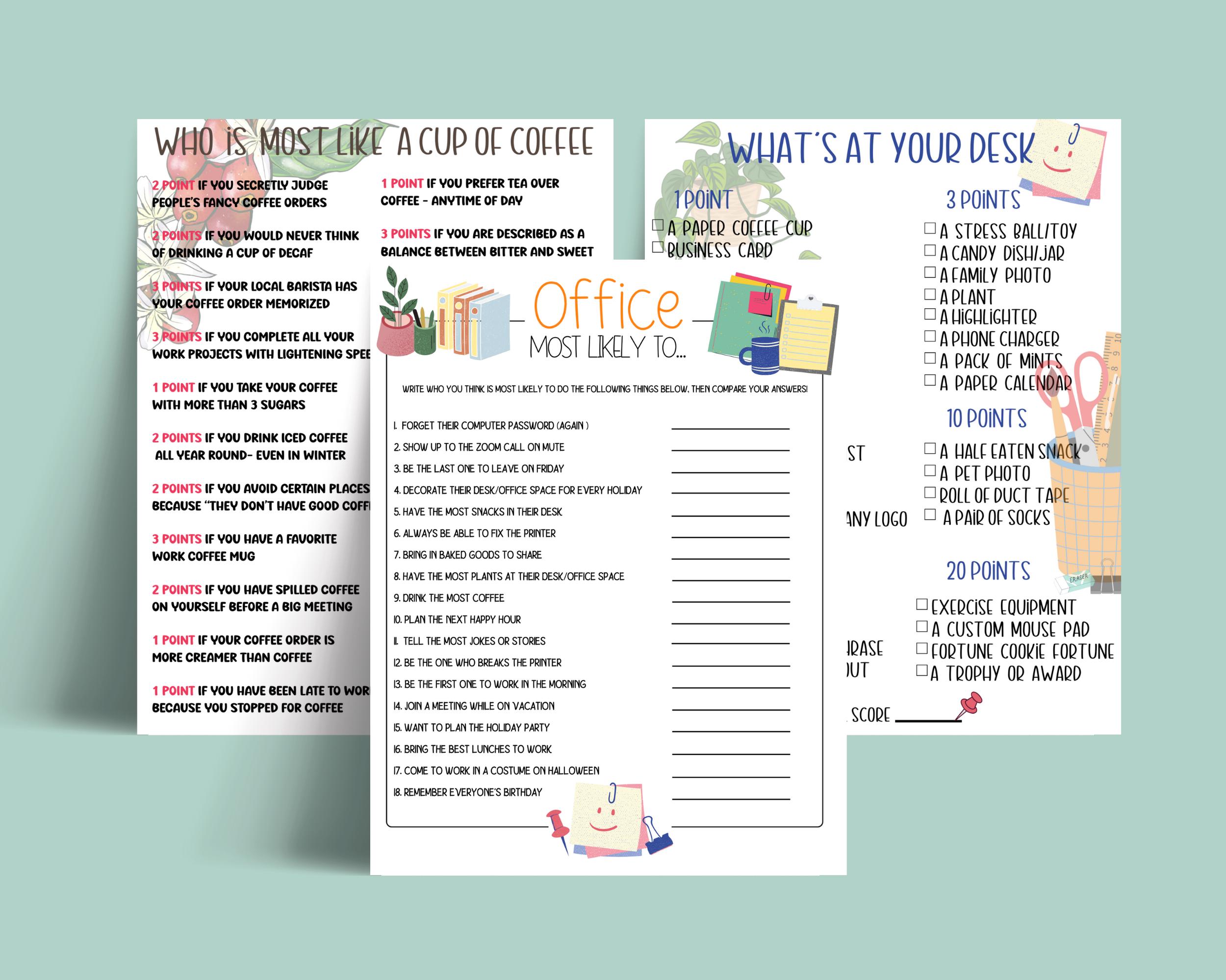 Paperwork Activity Team Building Games, Games for Work, Office Party Games, Team Meeting ...