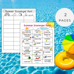 Summer Outdoor Scavenger Hunt, Backyard Scavenger Hunt, Fun Summer ...