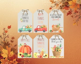 Thanksgiving Gift Tags, Fall Appreciation, Thankful For You Tags, Thanksgiving Favor Tags, Thanksgiving Cookie Tag, Thanksgiving Labels