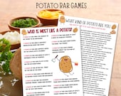 Who Is Most Like A Potato, Potluck Ice Breaker, Baked Potato Bar Game, Printable Friendsgiving Game