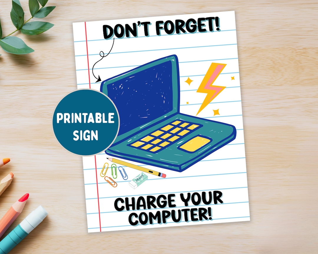 Bulletin Board Signs, Charge Your Chromebook Poster, Classroom Bulletin ...