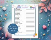 Birthday Word Scramble, Birthday Activity, Birthday Printable, Word Scramble, Birthday Word Scramble With Answers, Birthday Word Game