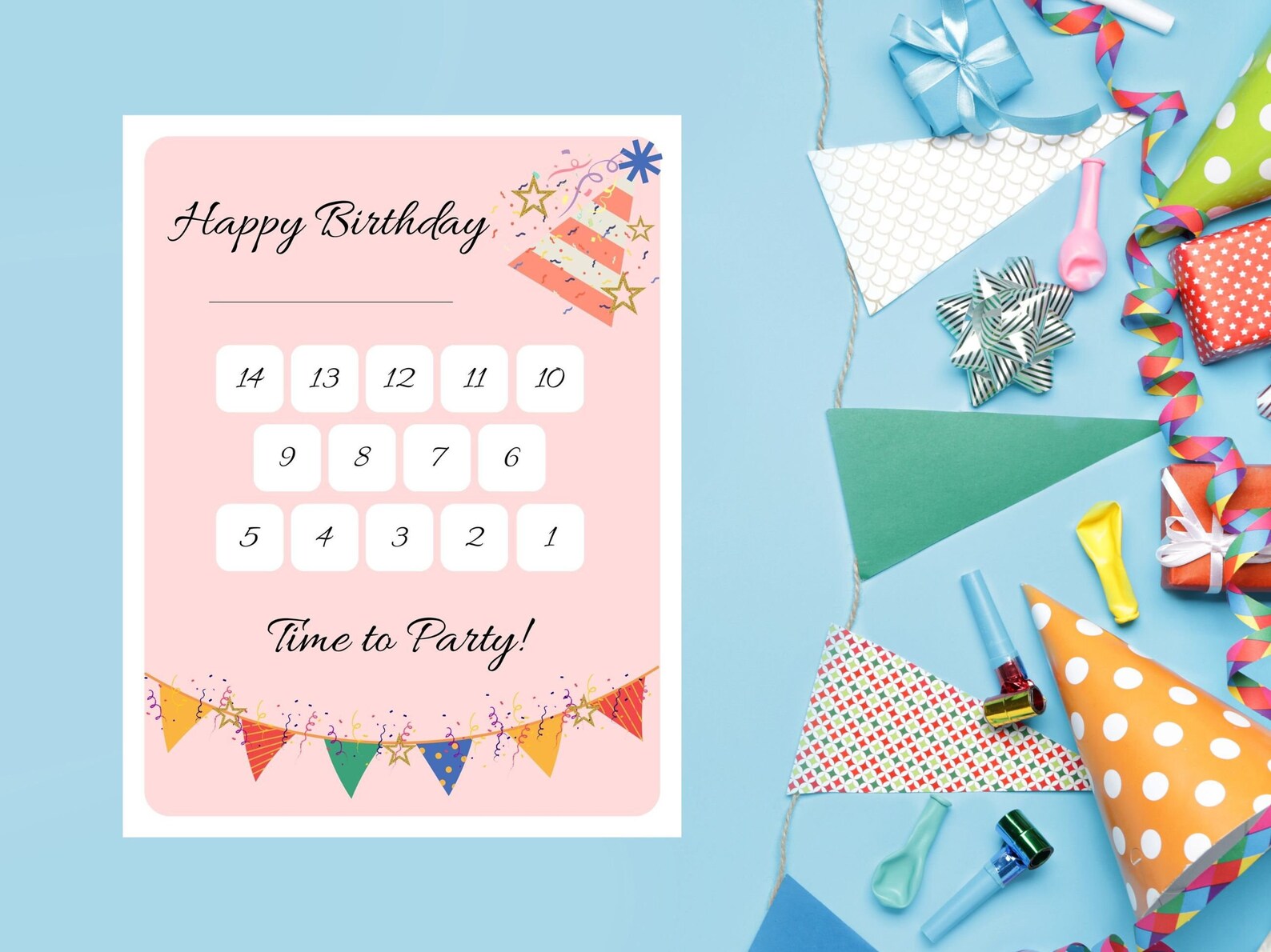 Birthday Countdown Calendar birthday Countdown Printable countdown for Birthday Countdown Calendar birthday Countdown Printable countdown for