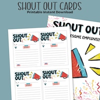Shout Outs Bulletin Board Kit Staff Appreciation Shout Out Card ...