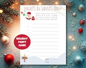 Christmas Whats In The Bag, Holiday Party Game, Work Christmas, Printable Ice Breaker