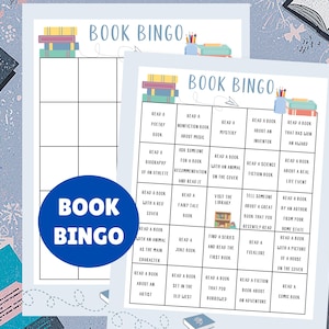 Kids' Book Bingo, Reading Challenge (Printable PDF), Elementary Library, Book Club For Kids