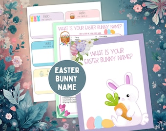 Easter Party Games, What Is Your Easter Bunny Name, Easter Name Tags, Brunch Activity