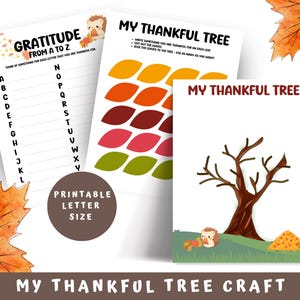 Gratitude Tree, Classroom Thanksgiving Activity, Kid&#39;s DIY Fall Leaves Craft, Gratitude Tree Craft, Gratitude Leaves, Gratitude Art For Kids