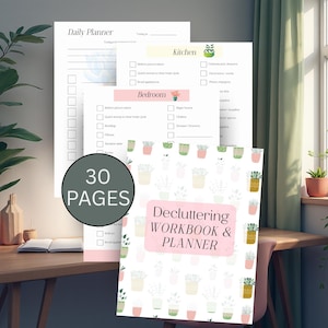 Printable Declutter Planner, Housecleaning Checklist, Cleaning Checklist Bundle, Home Organization Workbook, Decluttering Checklists
