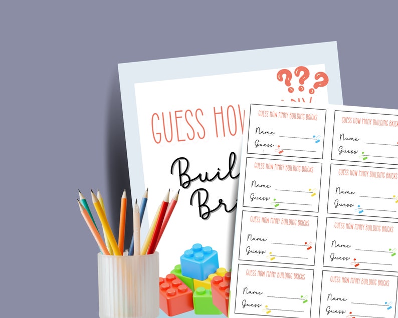 Guess How Many, How Many Building Bricks, Building Blocks Birthday ...