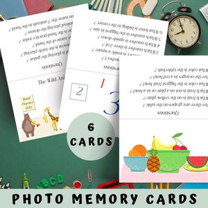 Juego de memoria para niños, juego de memoria con fotos, juego mental, tarjetas de memoria, juego de buscar y encontrar, juego para el aula, juego para acabar con el aburrimiento, juego de memoria imprimible