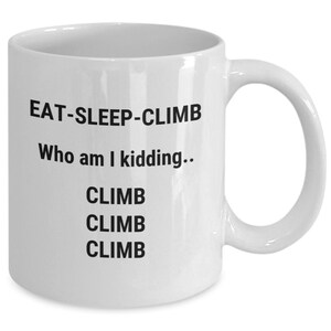 Gift for climber, climbing mug, rock climber, free climber