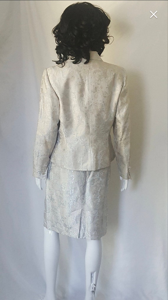 Baby Blue Two Piece Vintage Blazer/Skirt Suit - image 2