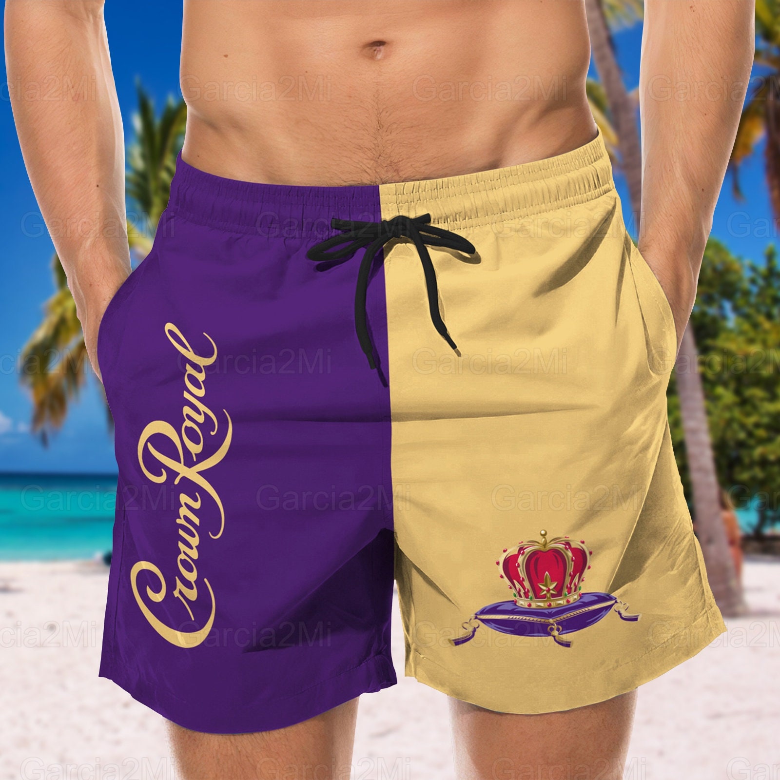 Men's Purple Swim Trunks & Swimwear