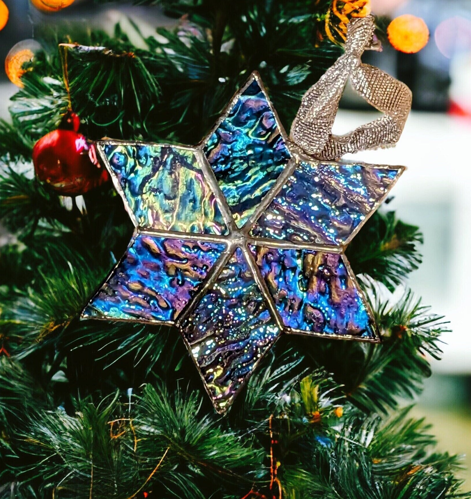 Glitter Snowflake Ornaments: Resin Ornaments, Christmas Tree Ornaments, Snowflake  Decor, Sparkly Ornaments, Ornament Set, Blue Snowflakes 