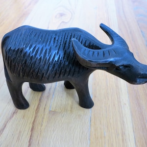 Black Hand-Carved Carabao