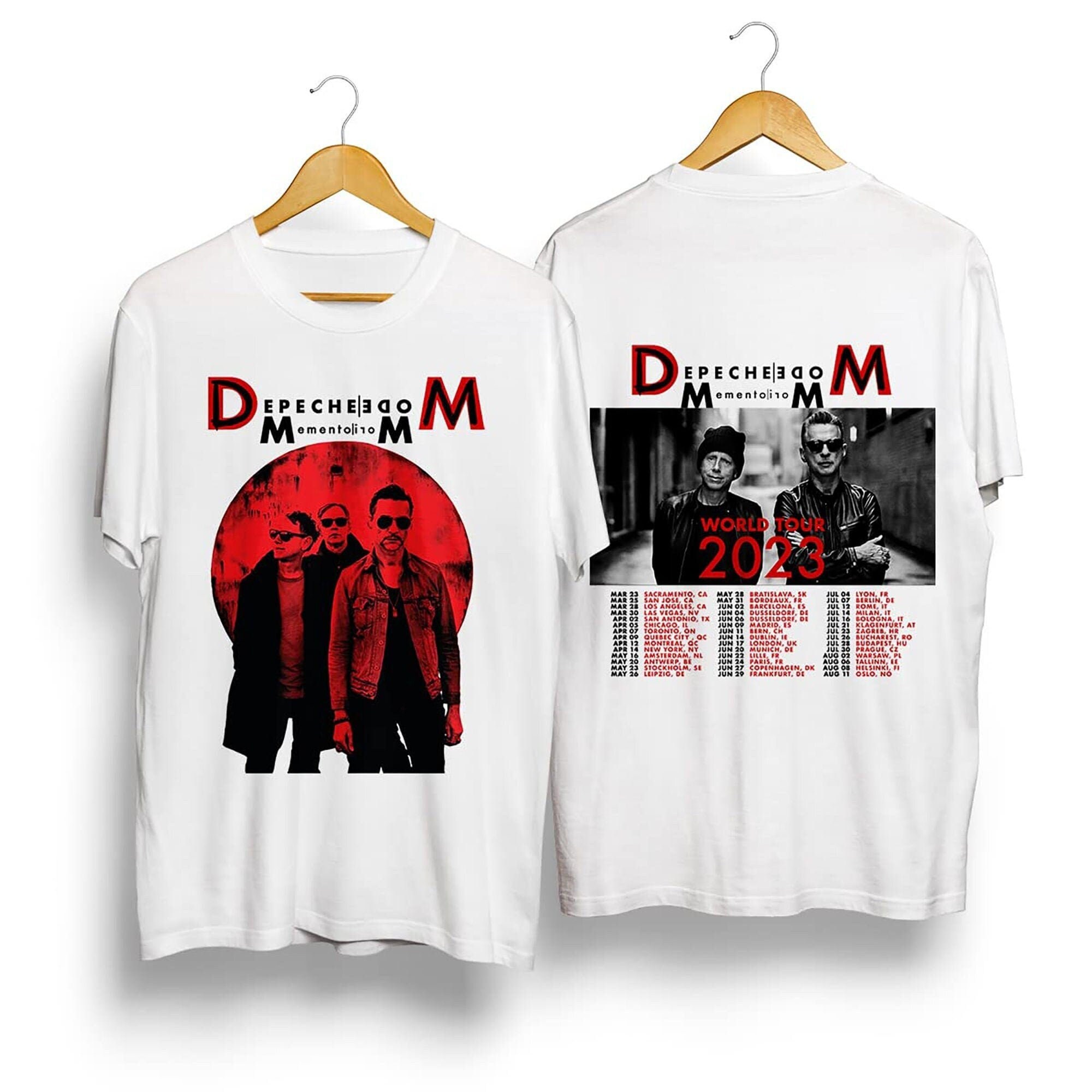 T-shirt Depeche Mode Global Spirit Tour - Rouge, Logo Violator, édition Limitée Ex-tour