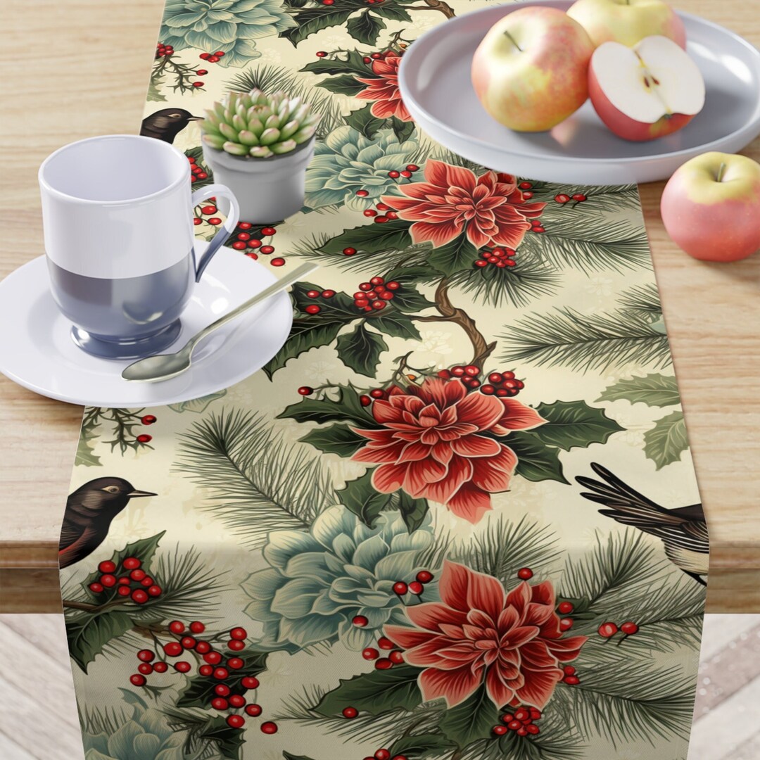 Vintage Christmas Table Runner 
