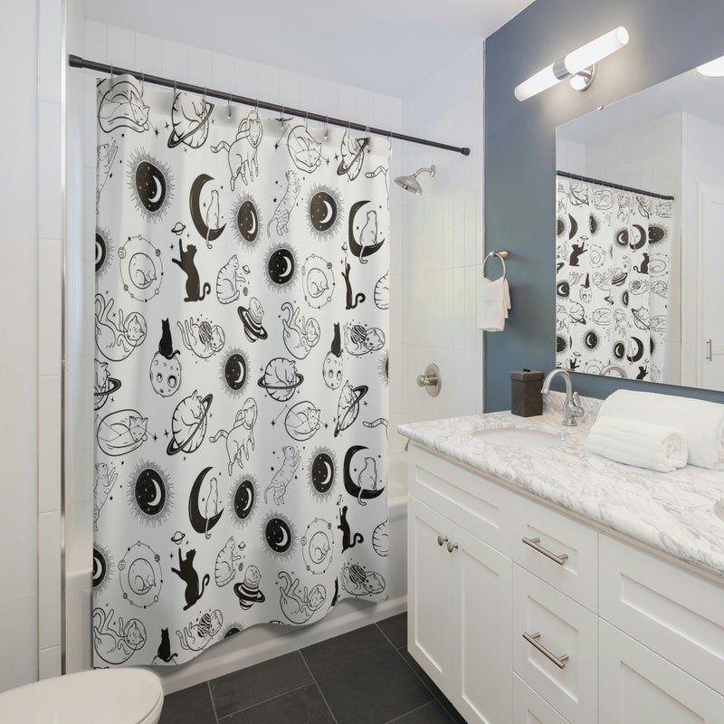 Cat Shower Curtain - Etsy