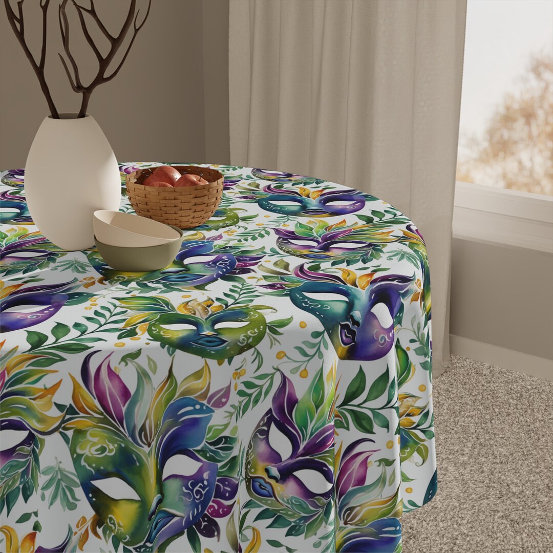 mardi gras table linens