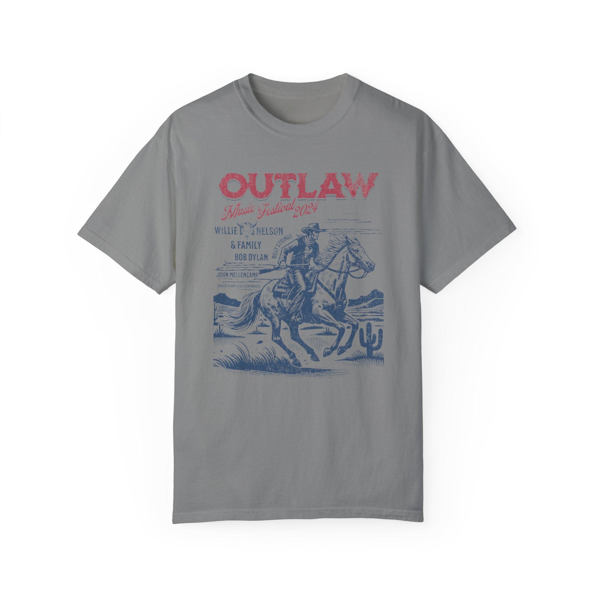 Outlaw Music Festival 2024 Shirt Comfort Colors Unisex Garment dyed T shirt Willie Family Summer Tour Shirt Music Festival Tee Etsy