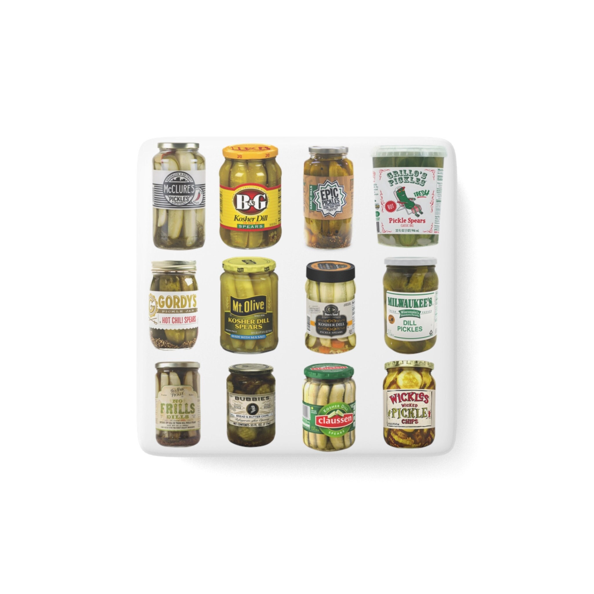 Vintage Canned Pickles Porcelain Square Canning Season