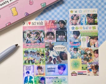 nct wish holo deco sticker sheets | purikura insp kpop for wishzens