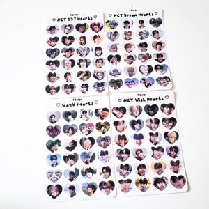 nct 127, dream, wayv, wish all units sticker sheet | 24 pcs | aesthetic cute kpop stickers for journaling, deco