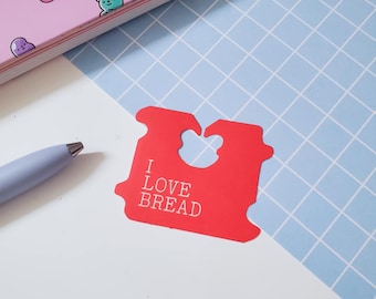 i love bread clip matte vinyl sticker | cute bread lover sticker
