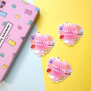 not too sweet vinyl sticker | cute asian desserts sticker