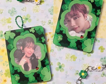 lucky clover acrylic photocard holder | kpop photocard collector holder