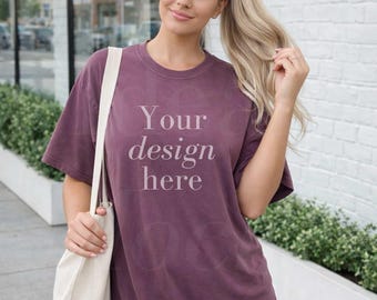 Vineyard Comfort Colors 1717 Tshirt Mockup Trendy C1717 Modell Shirt Mockups