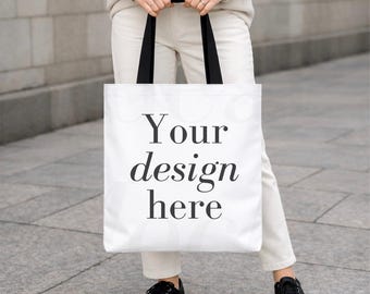AOP Tote Bag Mockup Printify Einkaufstasche Mockups JPG